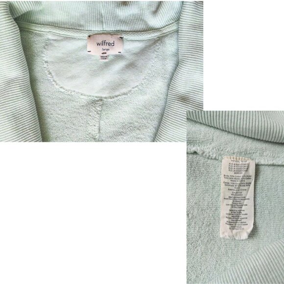 Aritzia Wilfred Diderot Cocoon Sweater Cardigan Open Front Slouchy Mint Green L - Picture 5 of 5